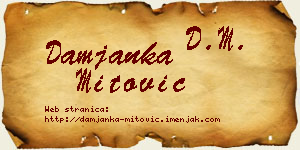 Damjanka Mitović vizit kartica